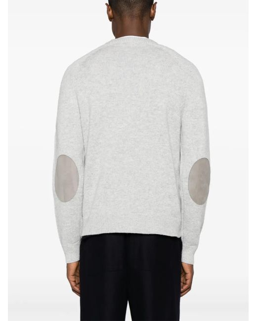 Theory White Morlan Ribbed Wool Blend Jumper for men