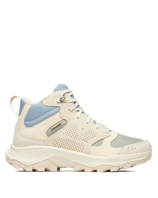 Merrell White Tempo Sol Mid Wp Perforated Hiking Boots