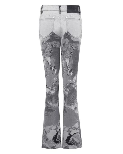 Ports 1961 Gray Abstract-Pattern Jeans