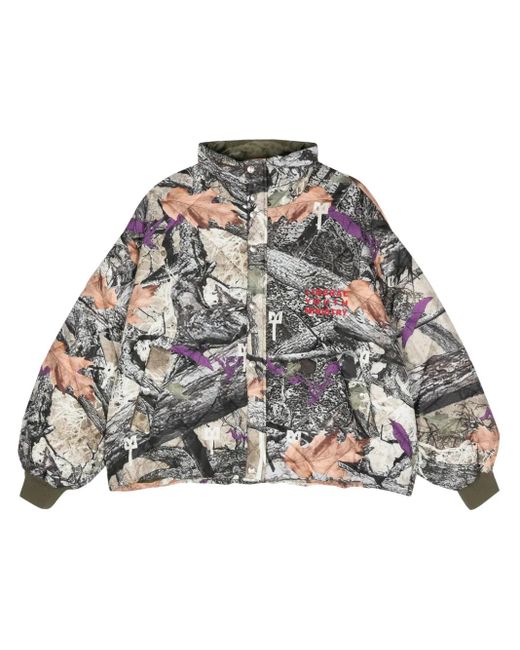 Piumino Con Stampa Astratta di Liberal Youth Ministry in Gray da Uomo