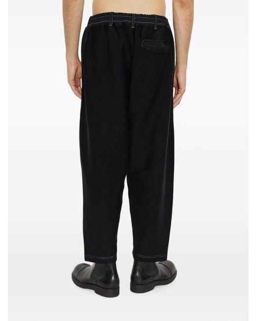Moschino Black Contrast-Stitch Track Pants for men