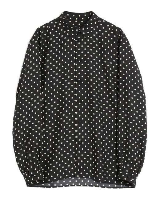 Valentino Garavani Black Plusdepois-Print Silk Shirt for men