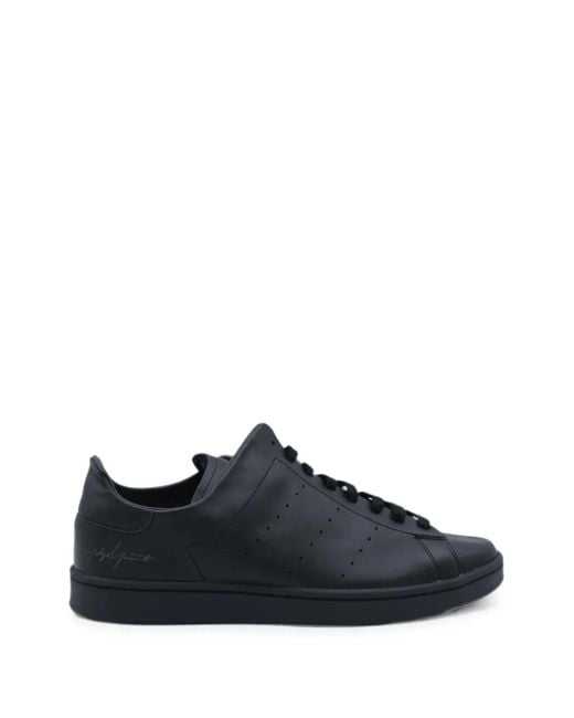 Y-3 Blue Baskets Stan Smith En Cuir À Détails De Perforations