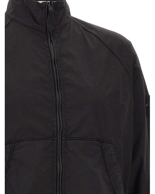 Stone Island Black Paracadute Compass-Badge Track Jacket for men