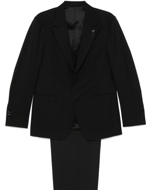 Lardini Black Single-Breasted Suit for men