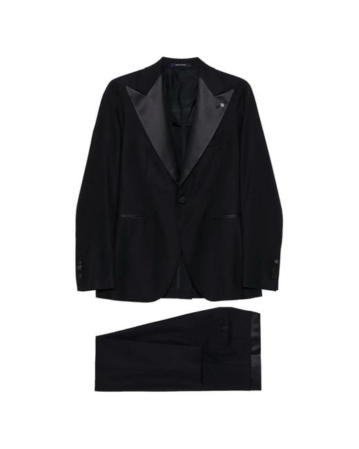 Tagliatore Black Button Single-Breasted Suit for men