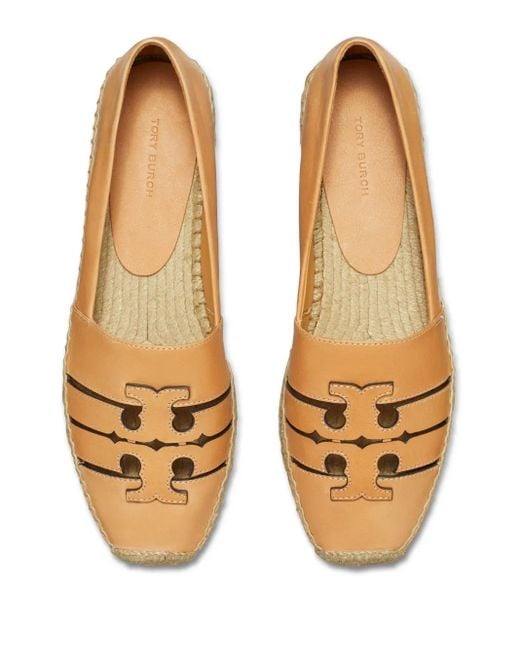 Tory Burch Brown Leather Espadrilles Ines