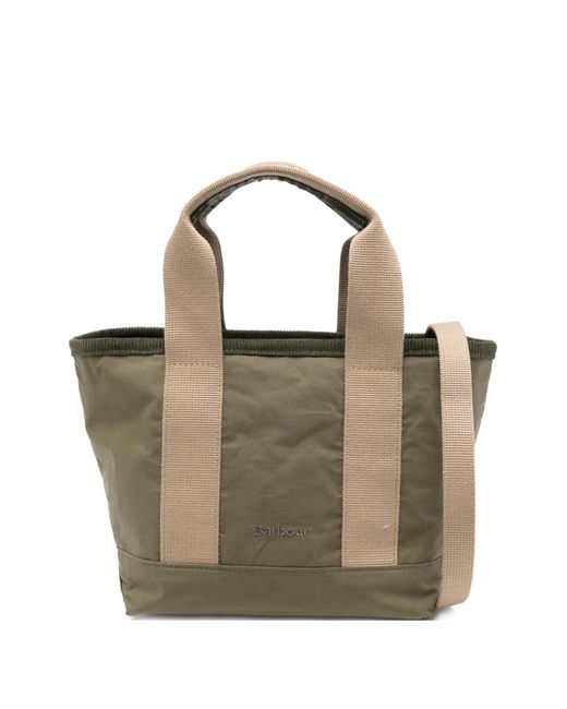 Barbour White Mini Mya Tote Bag