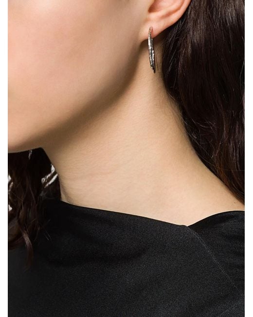 Maria Black White 14Kt 25Mm Alba Hoop Earring