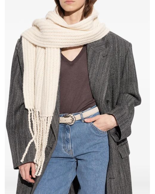 IRO Natural Tassel-Detail Scarf