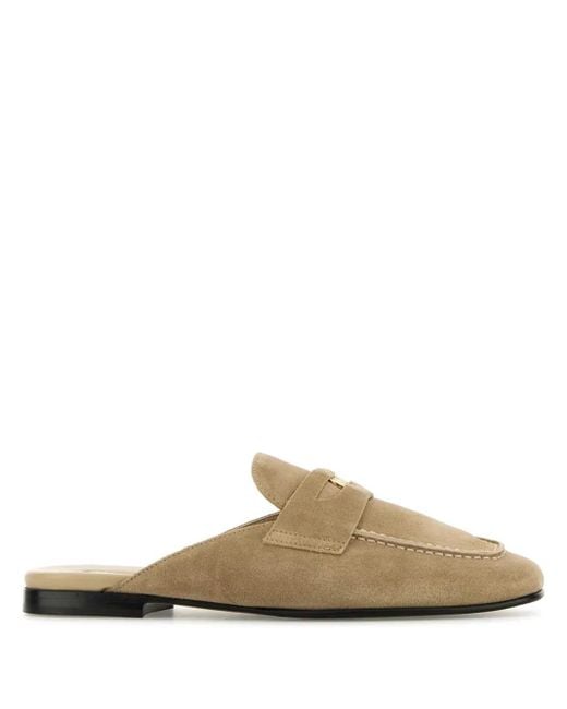 Miu Miu Natural Suede Slippers