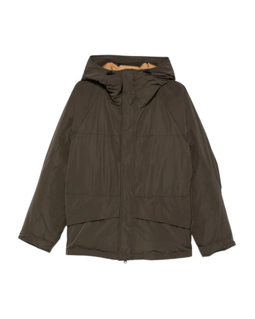 Aspesi Green Hooded Padded Jacket for men