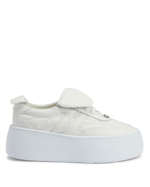 Giuseppe Zanotti White Gz League Maxi Flatform Sneakers