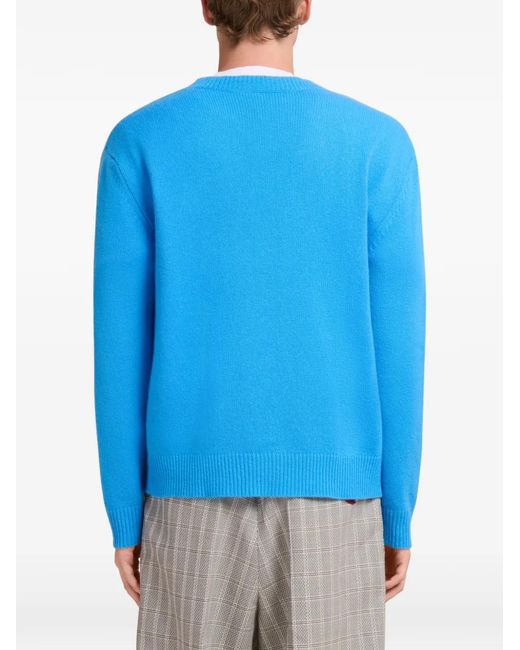 Jersey Con Cuello Redondo Y Parche Del Logo Marni de hombre de color Blue