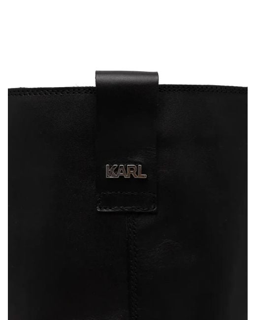 Karl Lagerfeld Black Brooklyn Boots