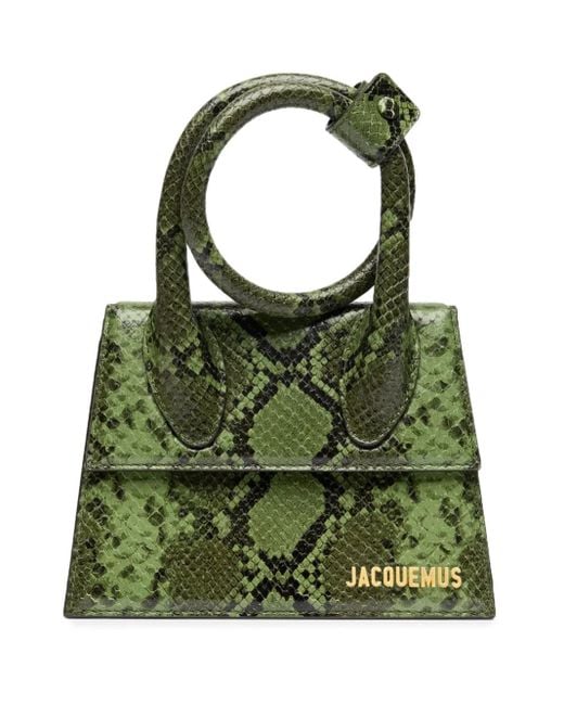 Jacquemus Green Le Chiquito Noeud Leather Handbag