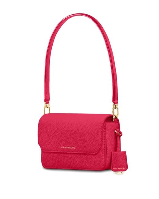 Maison De Sabre Red Mini Sac À Bandoulière En Cuir À Rabat