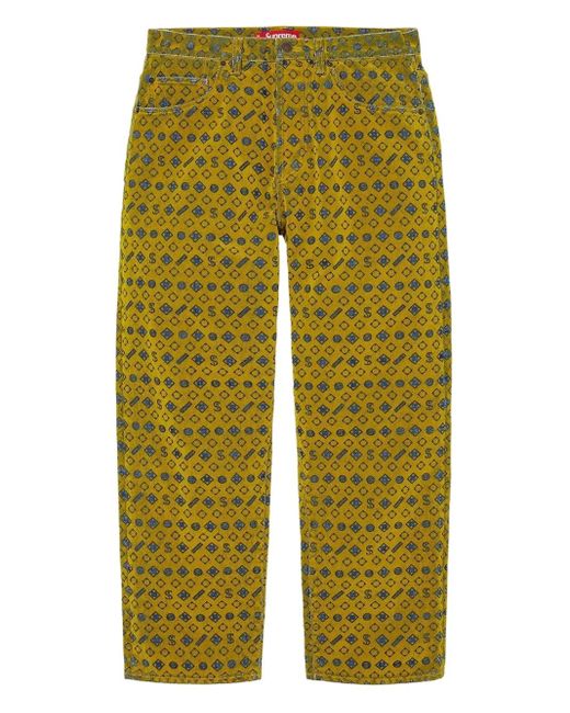 Supreme Beflockte Jeans in Green für Herren