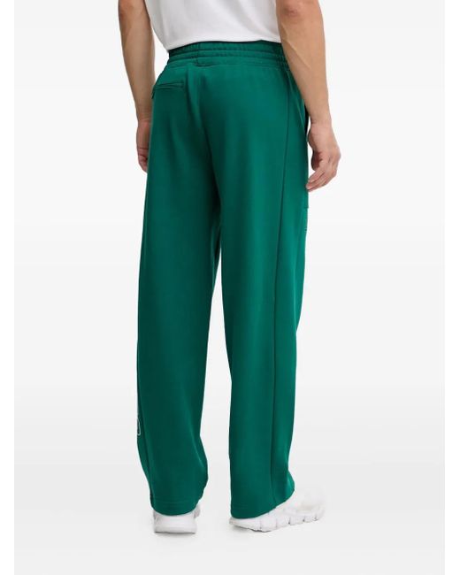 Guess Green Logo-Detail Panelled Trousers for men