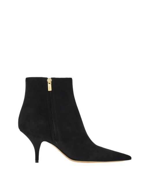 Ferragamo Black Cut-Out Leather Ankle Boots