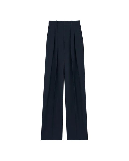 Saint Laurent Blue Pleated Trousers