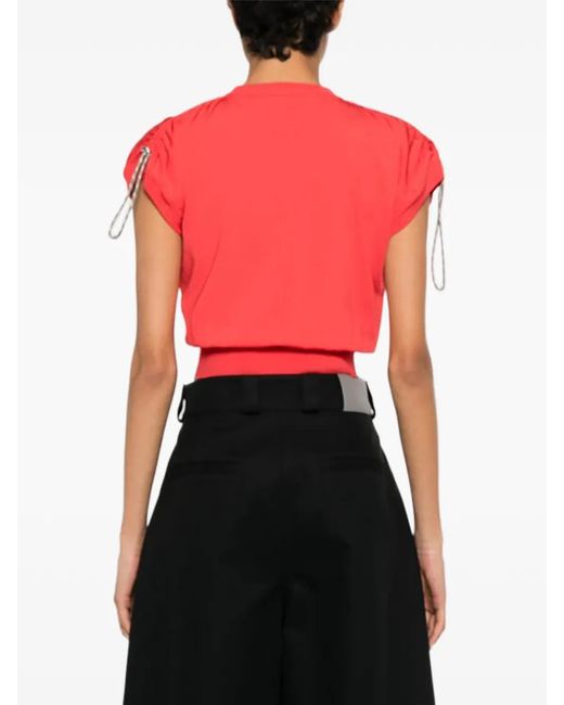 Coperni Logo-Embroidered Drawstring T-Shirt