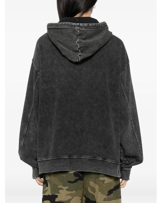 Sudadera con capucha y estampado gráfico Mini Cream de color Black