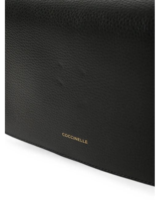 Coccinelle Gray Medium C-Me Logo-Plaque Cross Body Bag