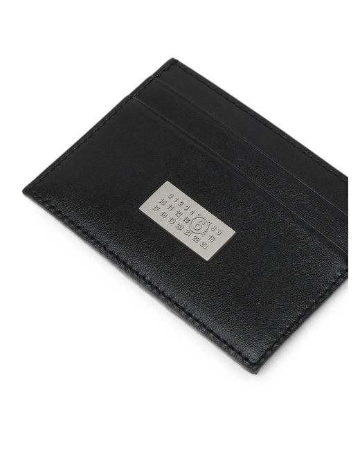 MM6 by Maison Margiela Black Leather Card Holder