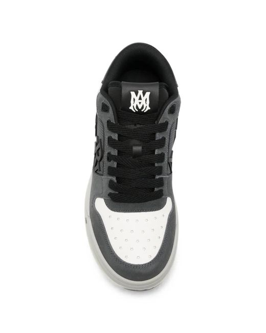 Amiri White Panelled Logo-Patch Sneakers for men