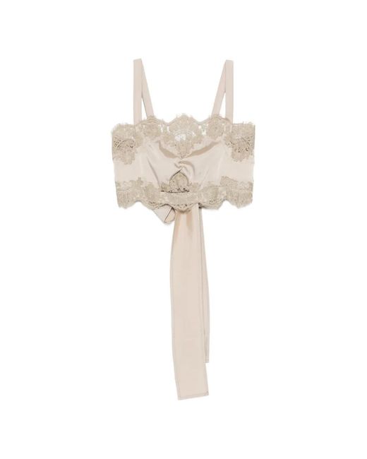 P.A.R.O.S.H. White Paky Lace-Detail Top