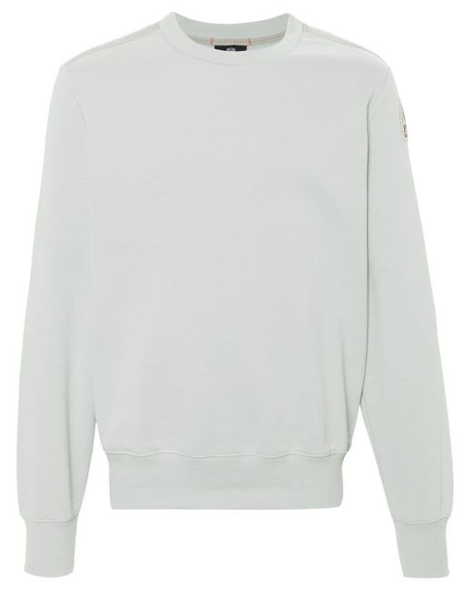 Parajumpers White Logo-appliqué Jersey Sweatshirt for men