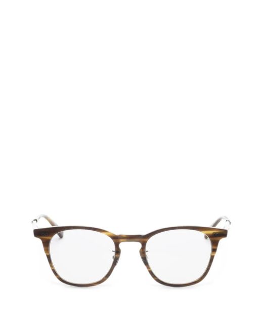 Garrett Leight Brown Wright C Round-Frame Glasses