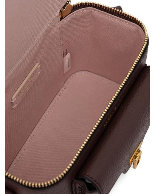 Coccinelle Brown Mini Beat Generation Grained-Leather Tote Bag