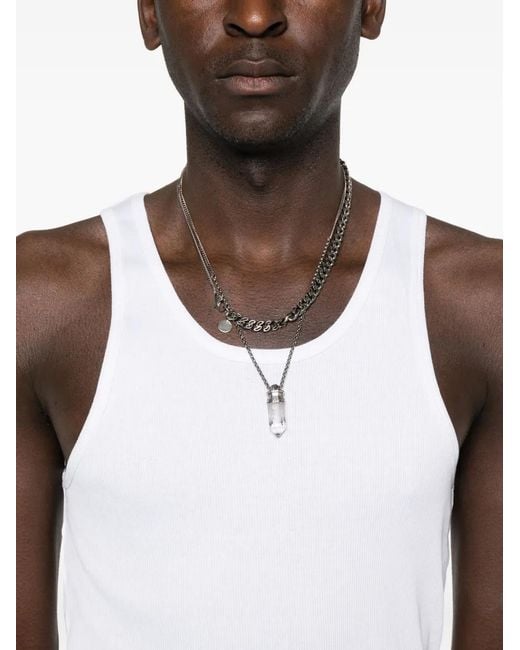 Top De Canalé Second/Layer de hombre de color White
