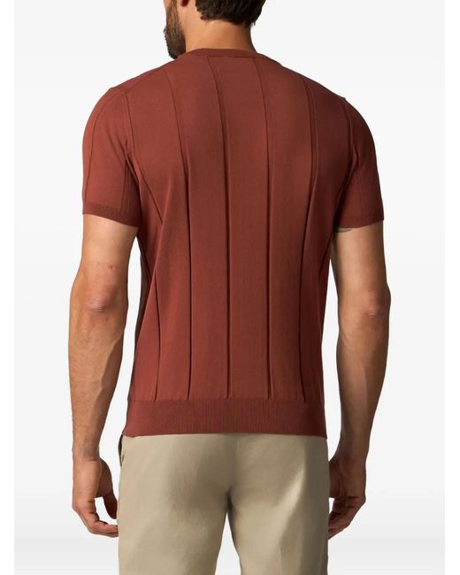 Brooks Brothers Red Cotton Ribbed T-Shirt for men