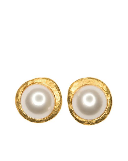 Boucles D'Oreilles À Perles Kenneth Jay Lane en coloris Metallic