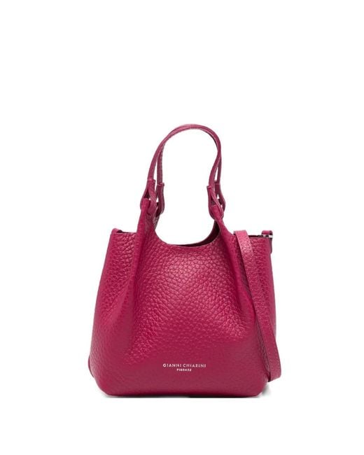 Gianni Chiarini Dua Leren Mini-Tas in het Pink