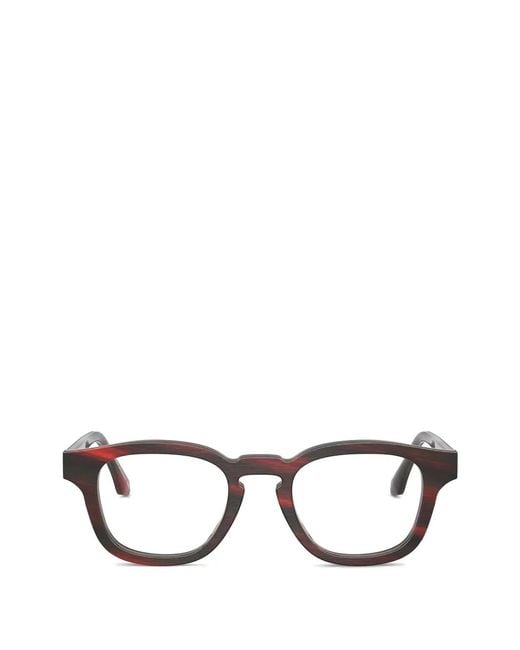 Giorgio Armani Black Round-Frame Tortoiseshell Glasses