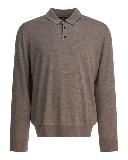 Vince Gray Buttoned Polo Shirt for men