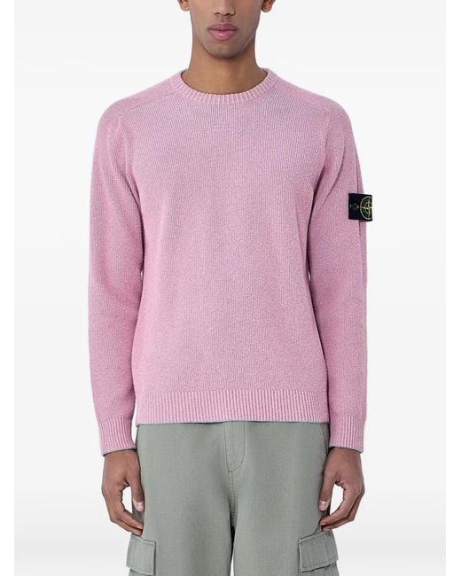 Maglione A Coste 5100033 di Stone Island in Pink da Uomo