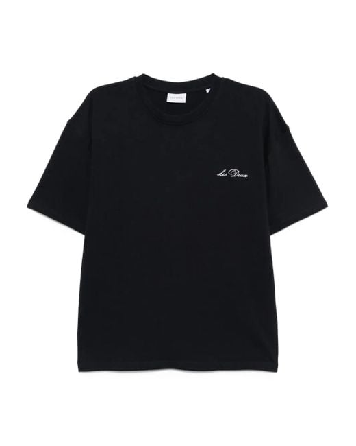T-Shirt À Logo Brodé Les Deux pour homme en coloris Black