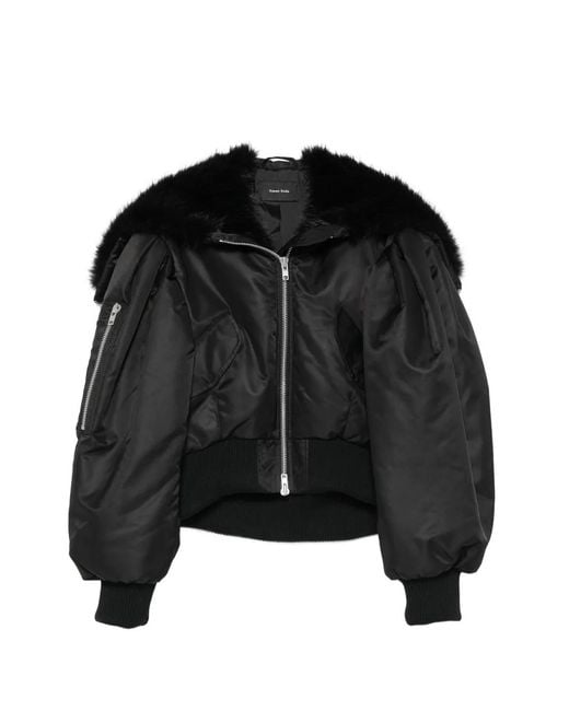 Simone Rocha Bomberjack Met Capuchon in het Black