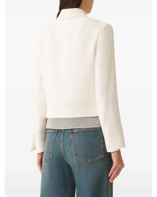 Fabiana Filippi White Button-Down Jacket