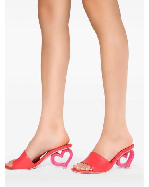 Kat Maconie Red Sandales À Talon Cœur