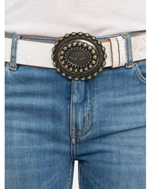 Zadig & Voltaire White Santa Fe Belt