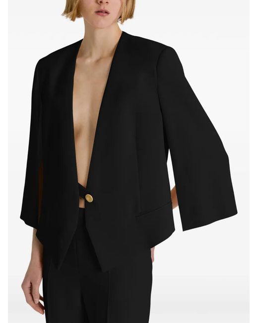 Alberta Ferretti Black Button Jacket