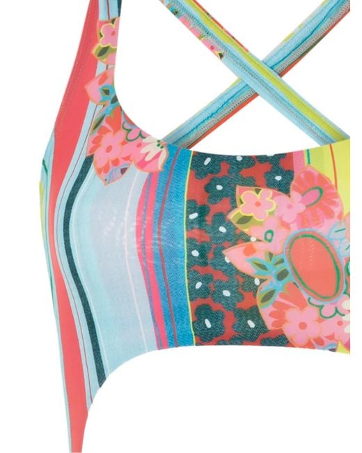 Amir Slama Multicolor Maio Crisscross Swimsuit