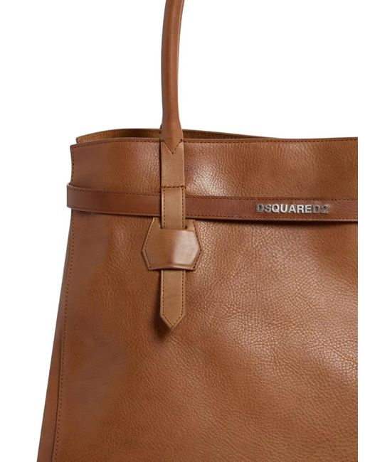 DSquared² Brown Twin Tote Bag for men