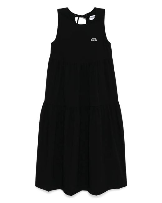 Chocoolate Black Logo-Embroidered Dress